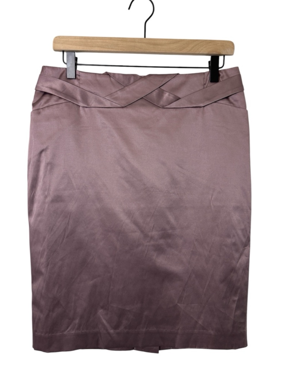 Vintage R&W CO. Satin Pencil‎ Skirt Size 8 Lavender Corporate Office Career